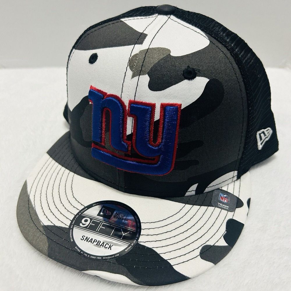 New Era New‎ York Giants Snow Camo 9FIFTY Snapback Hat Cap Adjustable Black